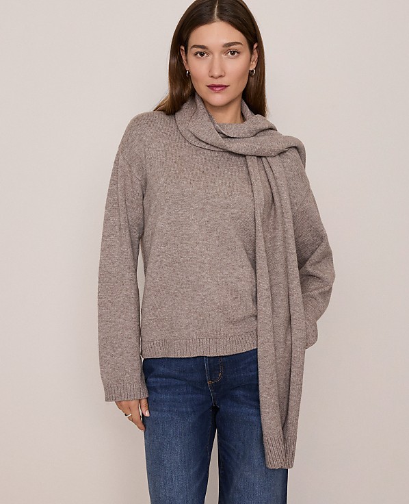 Petite Weekend Scarf Sweater