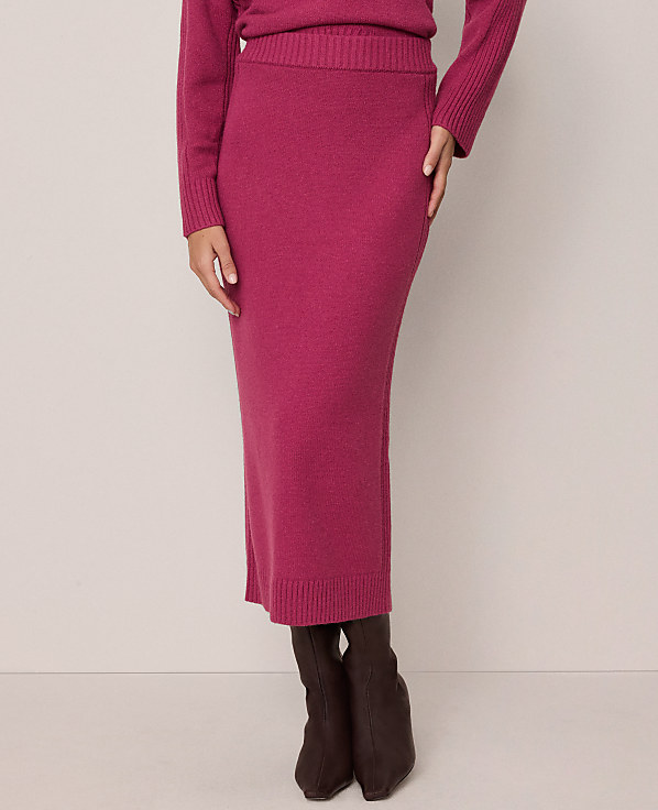 Weekend Ribbed Sweater Skirt
