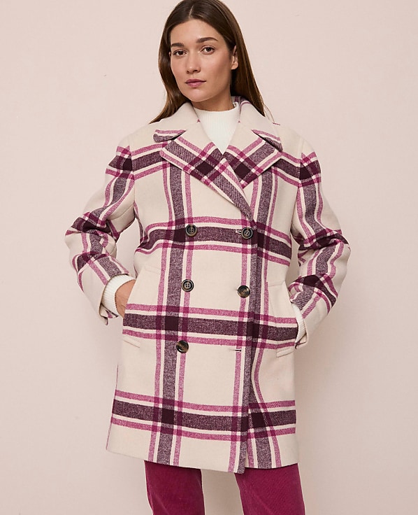 Weekend Plaid Cocoon Coat