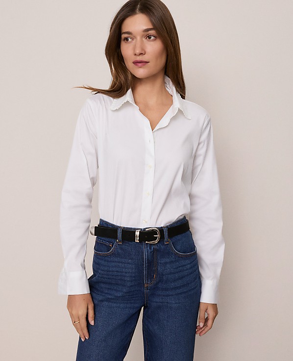 Weekend Ruffle Collar Modern Shirt