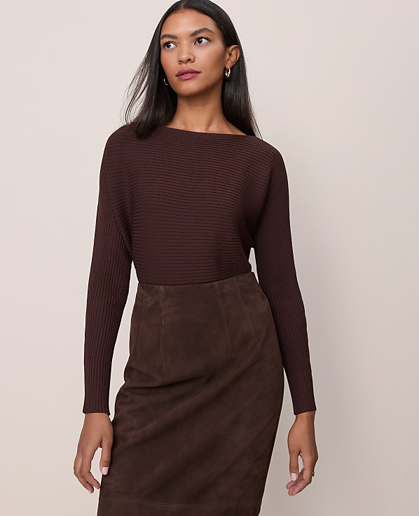 Ribbed Boatneck Sweater