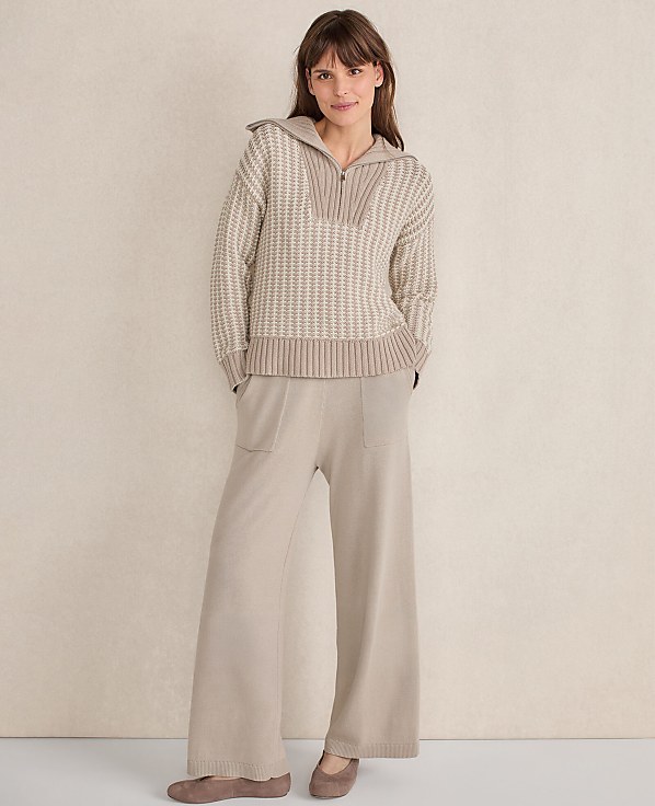 Haven Well Within Organic Cotton Knit Wide Leg Pants
