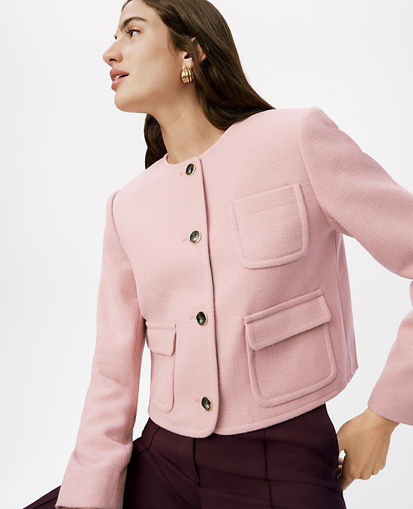 Petite Crew Neck Jacket