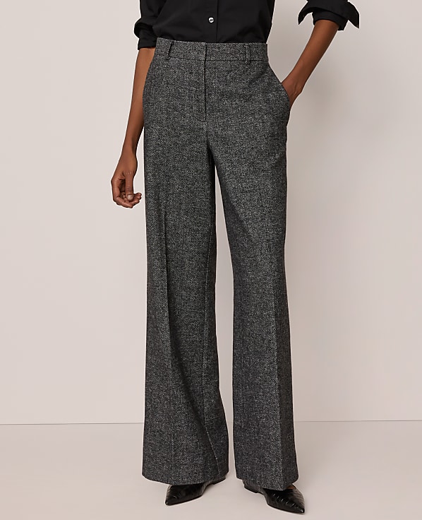 The Wide-Leg Pant in Herringbone