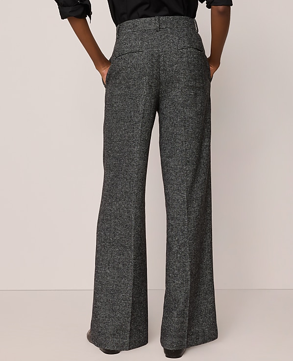 The Petite Wide-Leg Pant in Herringbone