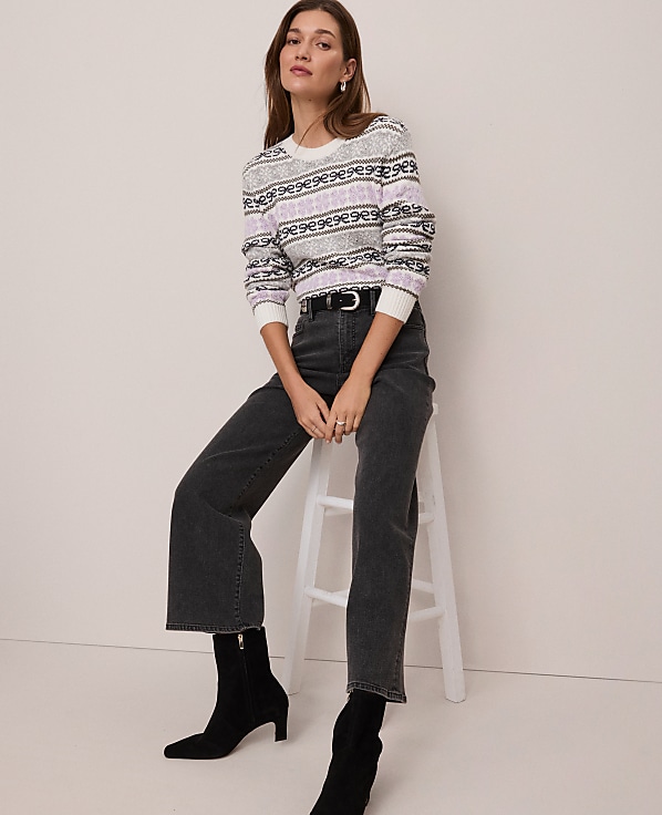 Petite Weekend Relaxed Fair Isle Sweater
