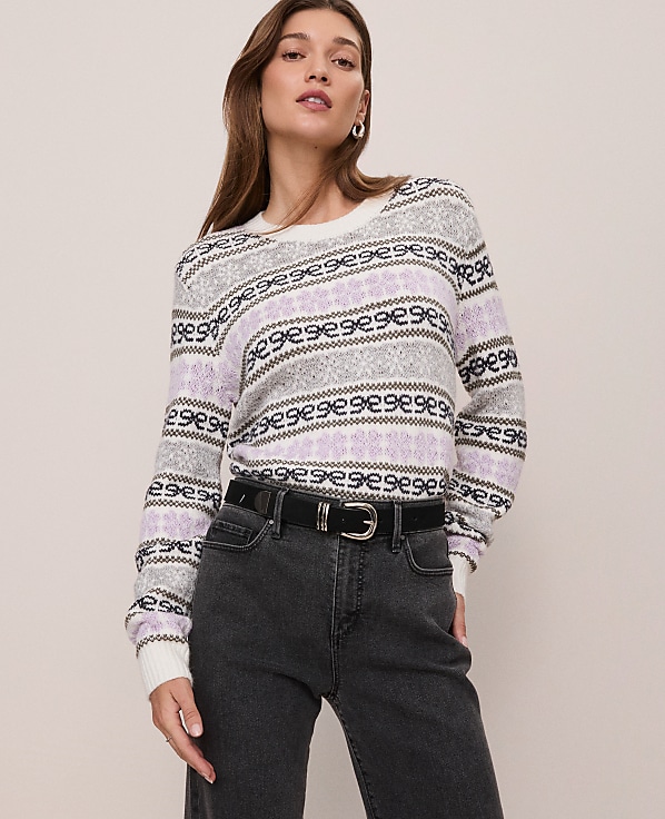 Petite Weekend Relaxed Fair Isle Sweater