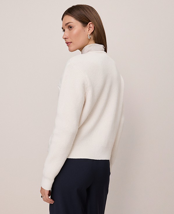 Weekend Quilted Woven Sweater Jacket