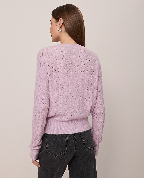 Weekend Pointelle Henley Sweater