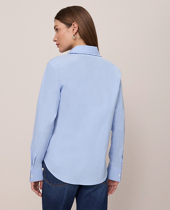 Weekend Collection Ruffle Collar Modern Shirt