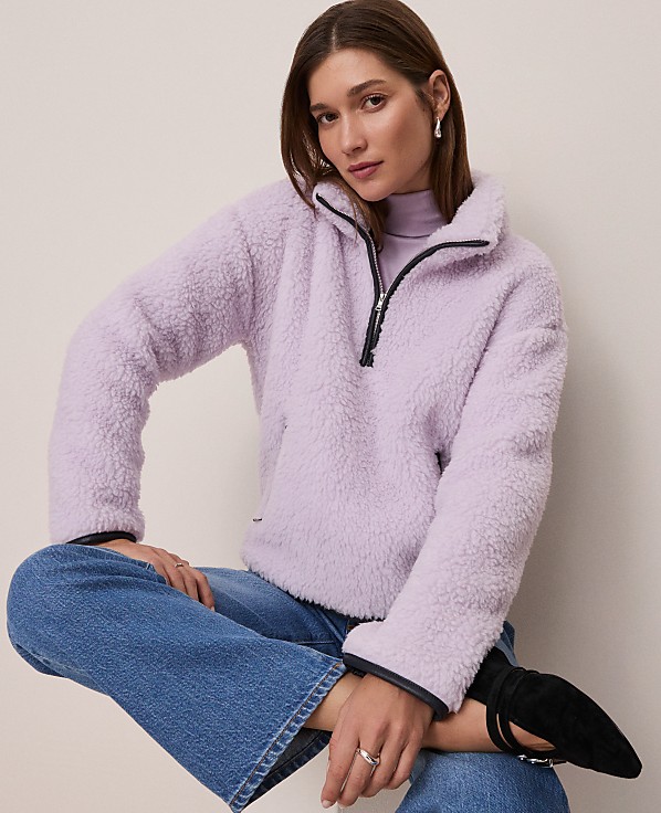 Weekend Half-Zip Sherpa Pullover