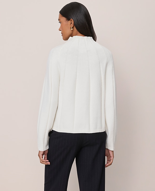 Petite Contrast Stitch Turtleneck Sweater