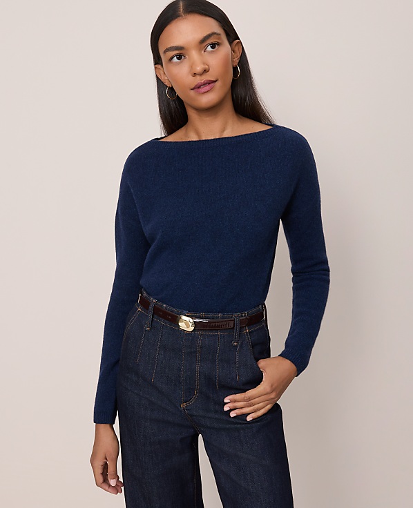 Studio Collection Cashmere Off-The-Shoulder Sweater