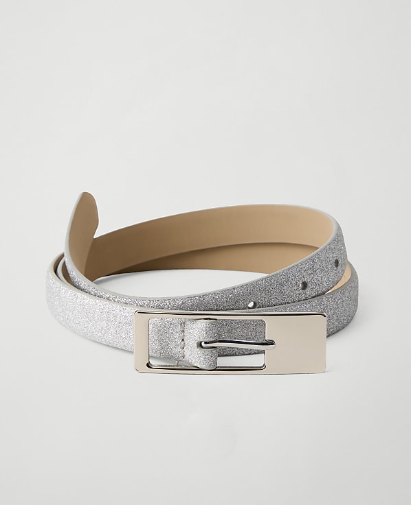 Glitter Rectangle Buckle Belt