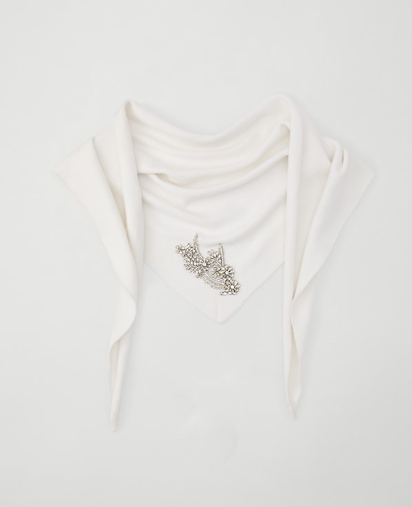 Embellished Triangle Scarf
