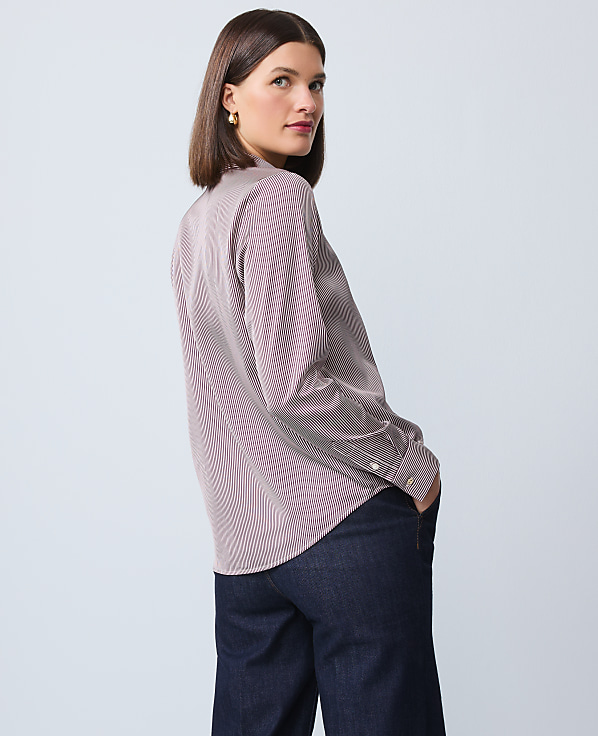 Striped Satin Modern Shirt