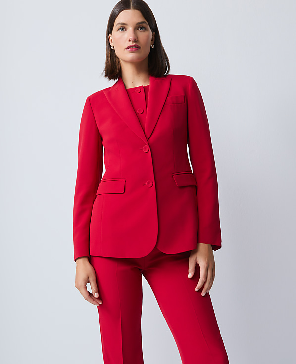 The Two Button Blazer in Fluid Crepe