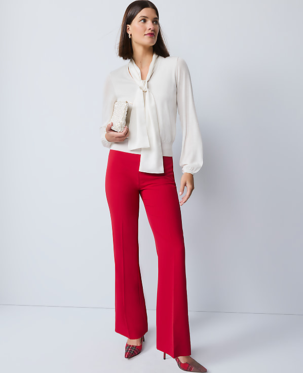 The Petite Flare Trouser in Fluid Crepe