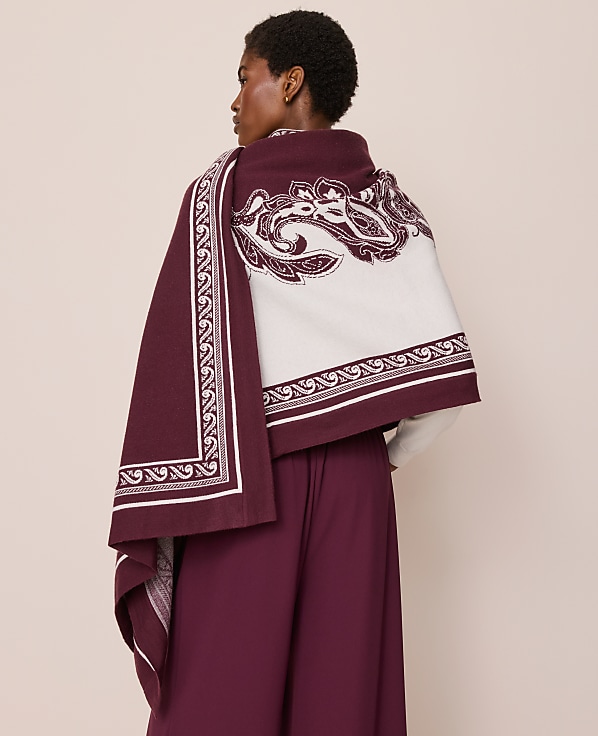 Paisley Wrap Poncho