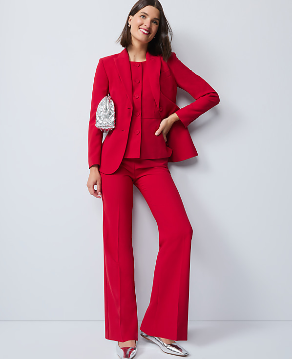 The Petite Flare Trouser in Fluid Crepe