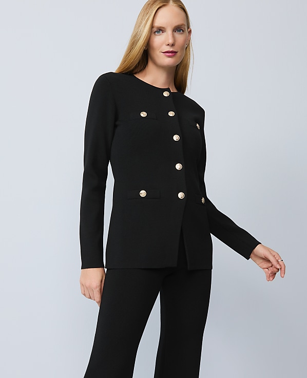 Petite Crew Neck Cardigan