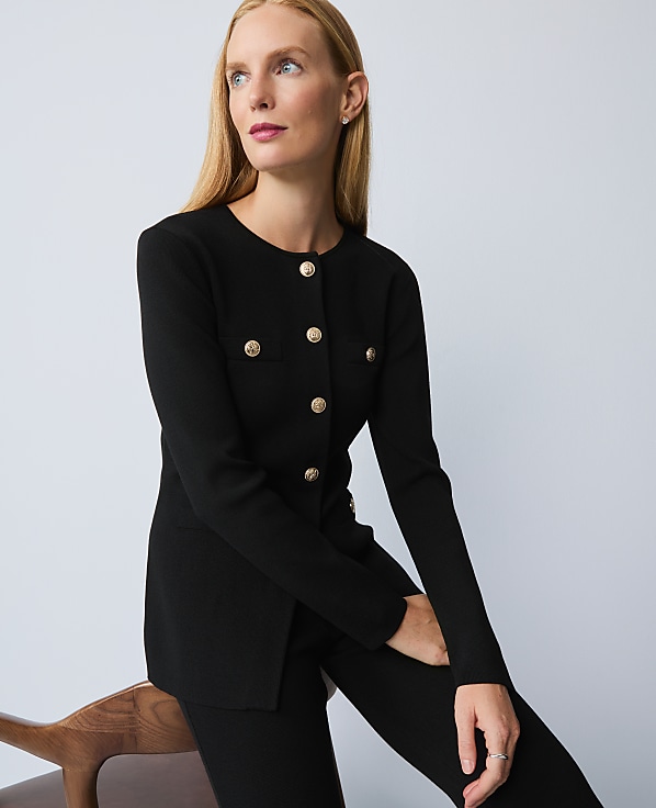 Petite Crew Neck Cardigan
