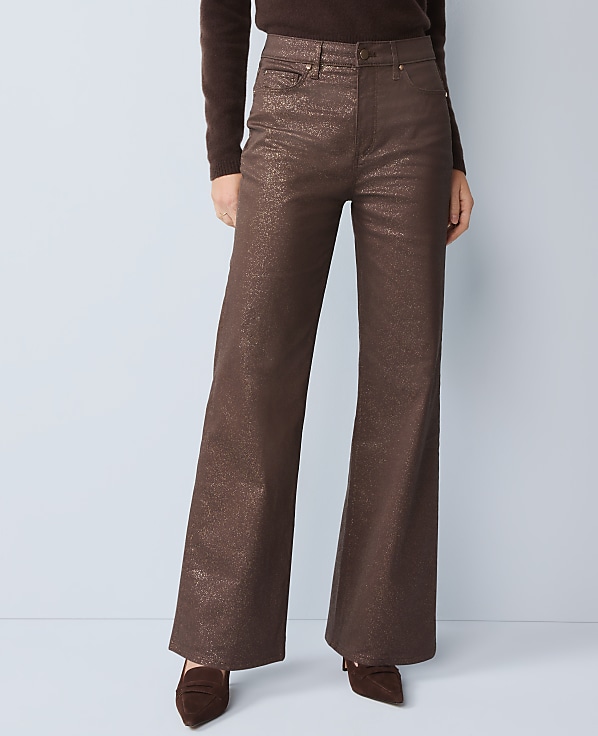 The Petite Shimmer Wide-Leg Jean