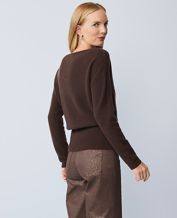 Studio Collection Cashmere Off-The-Shoulder Sweater