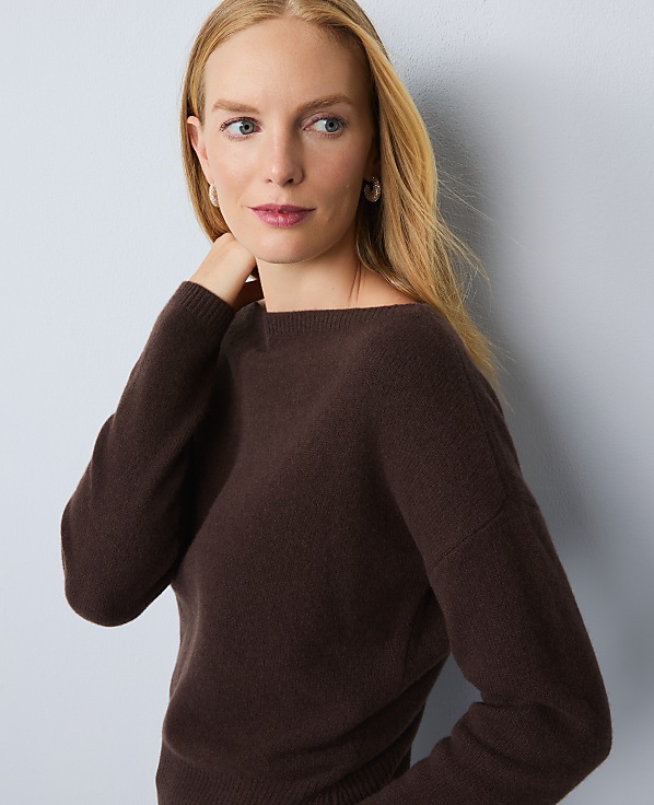 Studio Collection Cashmere Off-The-Shoulder Sweater