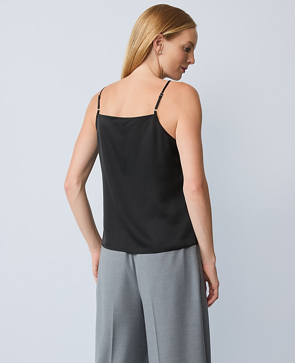 Petite Lace Trim V-Neck Tank Top