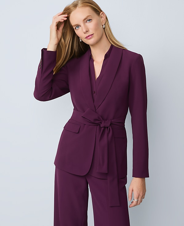 The Petite Belted Shawl Collar Blazer