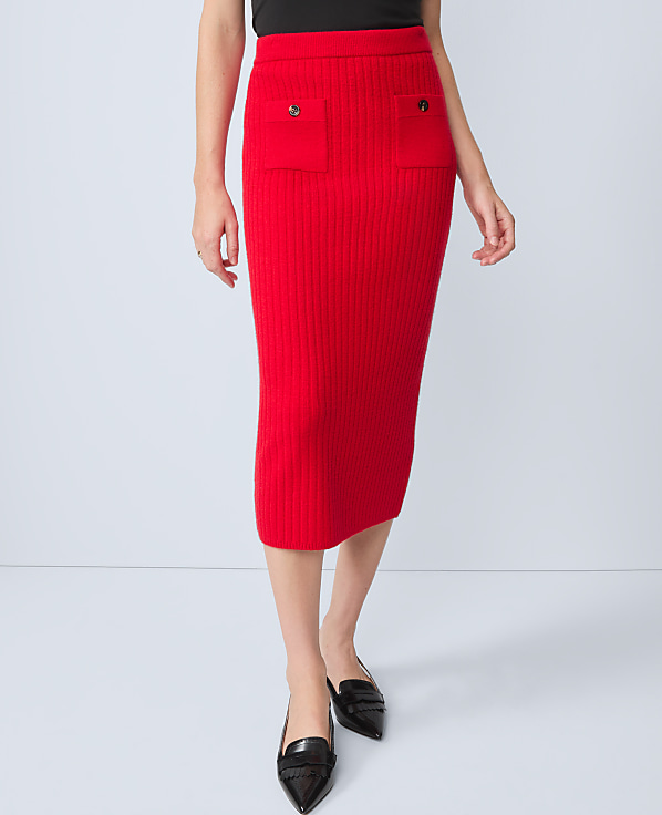 Ribbed Sweater Skirt
