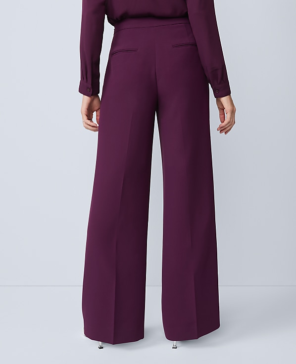 The Petite Wide-Leg Pant in Fluid Crepe