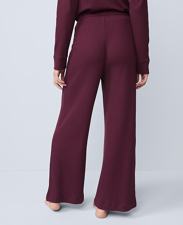 Waffle Wide-Leg Lounge Pants