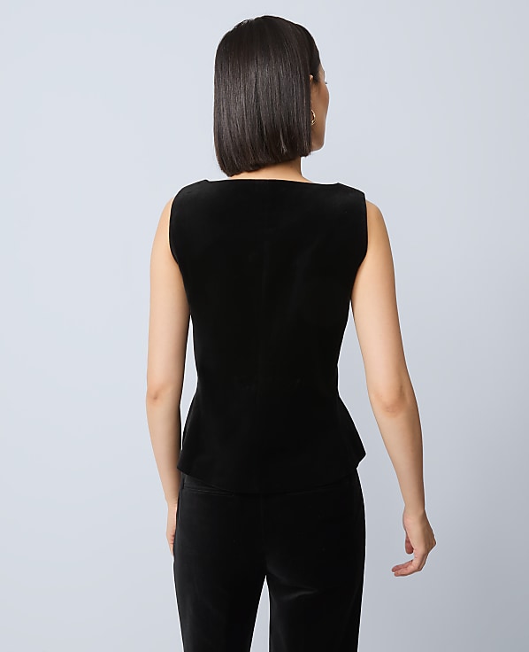 Velvet Square Neck Vest