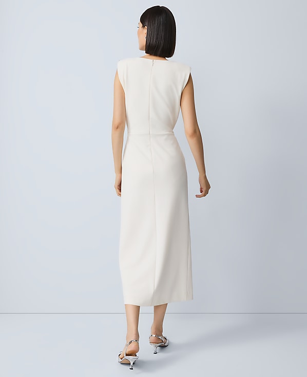 Crew Neck Twist Sheath Dress