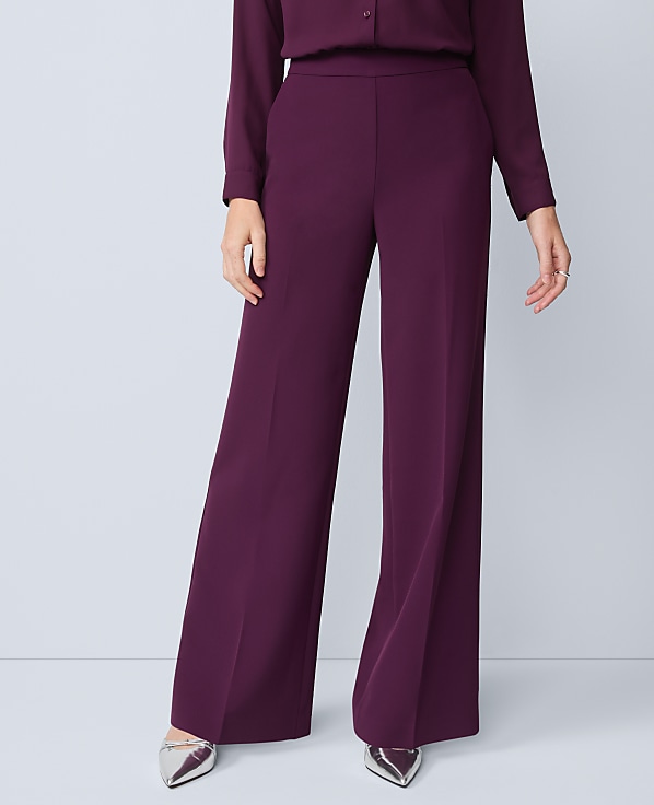 The Wide-Leg Pant in Fluid Crepe &mdash; Curvy Fit