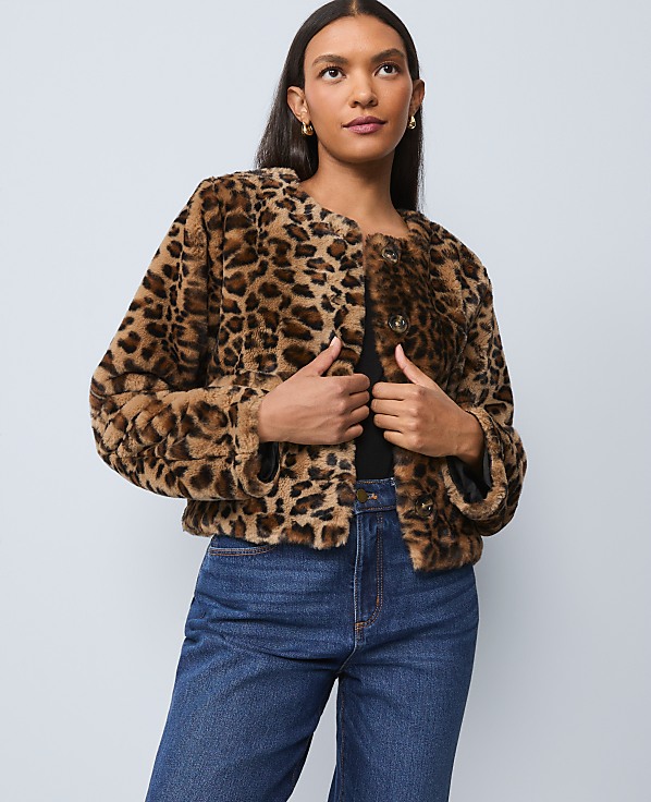 Weekend Faux Fur Animal Print Jacket