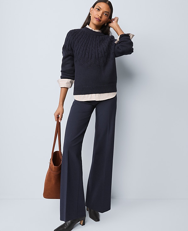 Weekend Easy Perfect Wide-Leg Pant in Ponte
