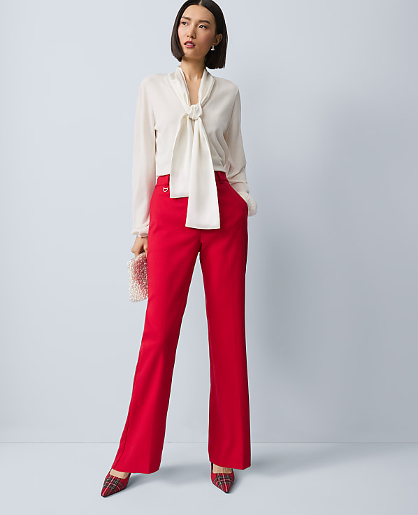 The Petite Slim Flare Trouser in Bi-Stretch