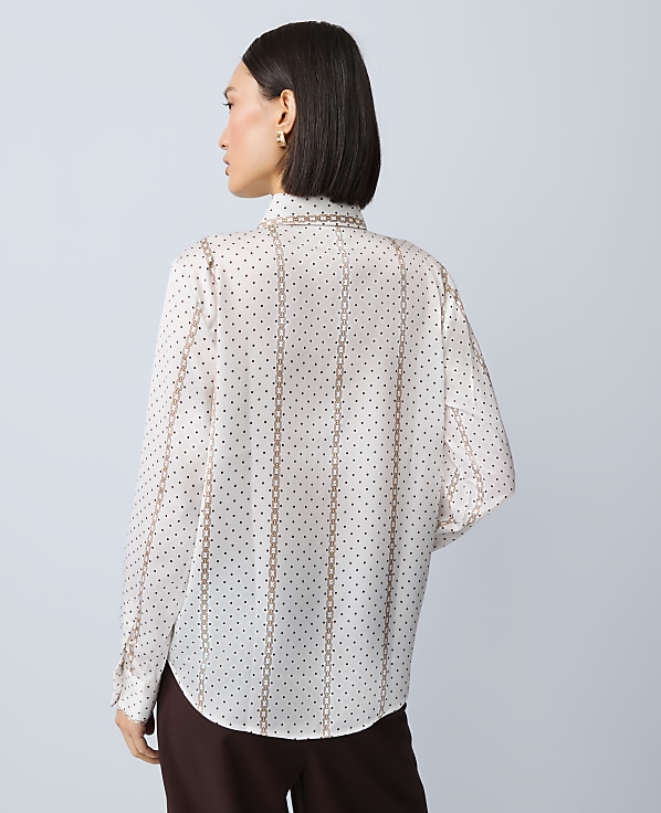 Dotted Chain Link Print Essential Shirt