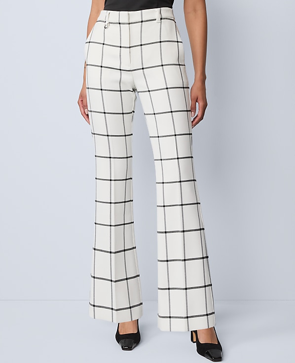 The Petite Slim Flare Trouser In Windowpane