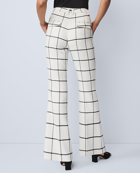 The Petite Slim Flare Trouser In Windowpane