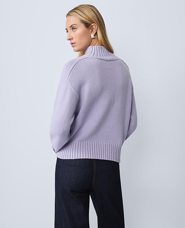 Ribbed Mock Neck Sweater