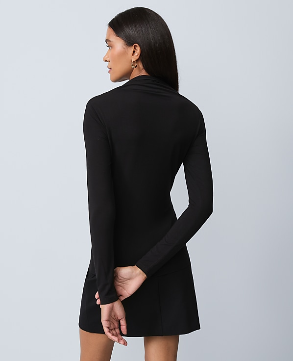 Petite Asymmetric Ruched Top