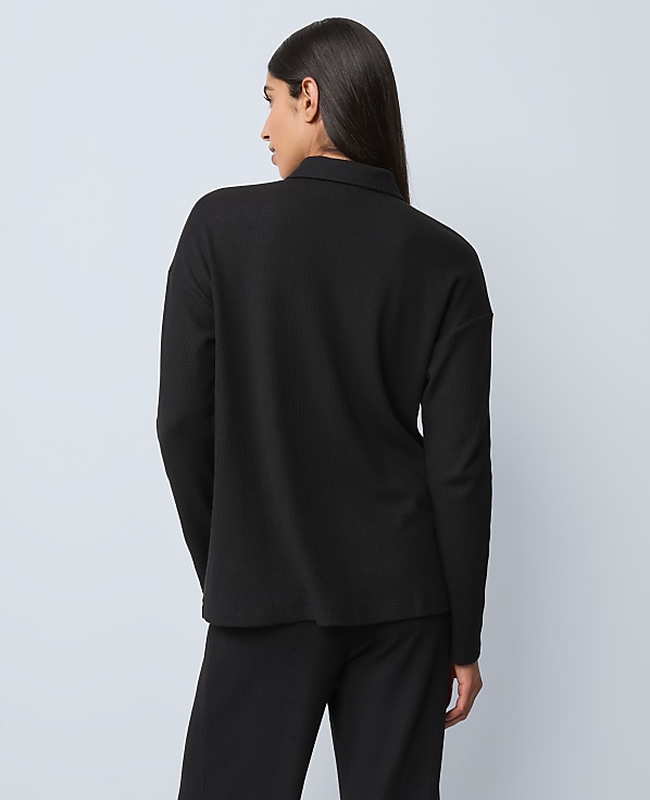 Waffle Henley Lounge Top