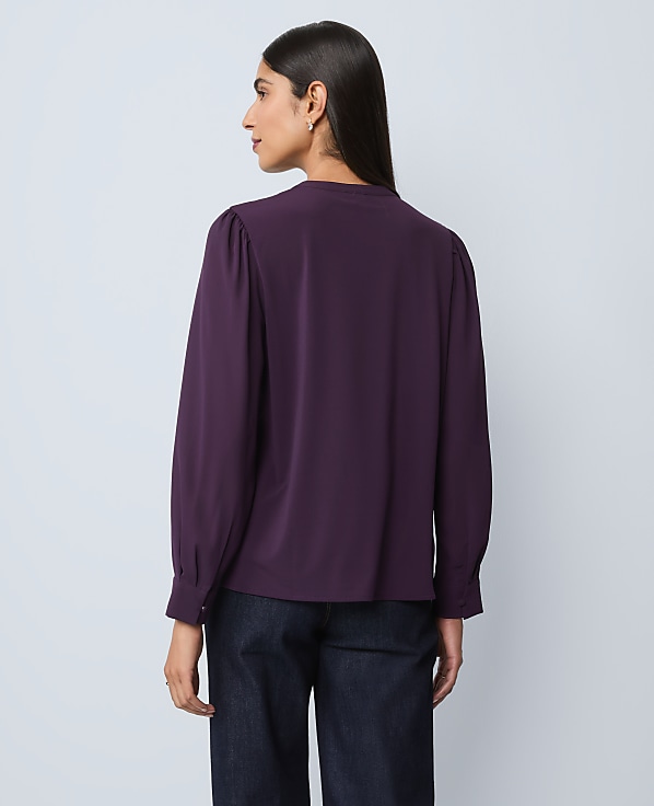 Mixed Media Pintuck Top