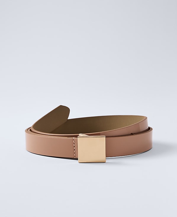Patent Leather Square Buckle Belt
