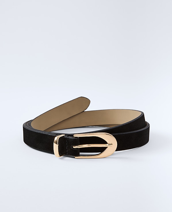 Suede Oval Buckle Belt