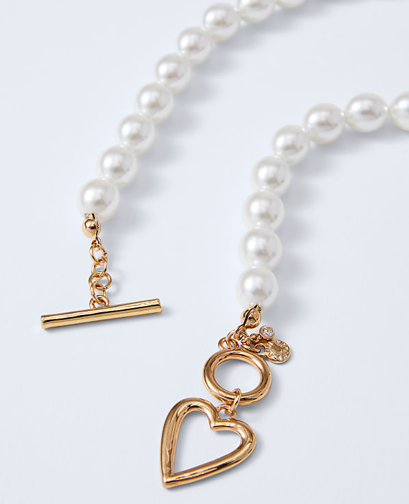 Pearl Heart Pendant Necklace